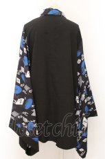 画像3: 【SALE】NieR CLOTHING / 着物風袖シャツ  ブラック×ブルー O-24-10-31-033-PU-BL-OW-ZT247 (3)