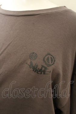 画像2: NieR Clothing / プリントラグランカットソー  チャコール O-24-11-06-025-PU-TO-IG-ZT372