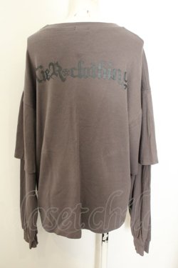画像3: NieR Clothing / プリントラグランカットソー  チャコール O-24-11-06-025-PU-TO-IG-ZT372