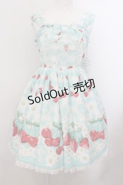 画像1: Angelic Pretty / チェリーマルグリットジャンパースカート  ミント O-24-11-07-031-AP-OP-OW-OS