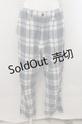 TRAVAS TOKYO / イージーチェックパンツ F ブルー O-24-11-07-049-PU-PA-YM-ZT283
