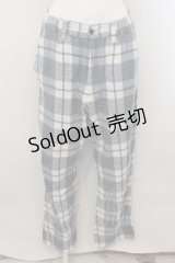 TRAVAS TOKYO / イージーチェックパンツ F ブルー O-24-11-07-049-PU-PA-YM-ZT283