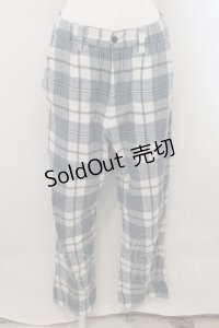 TRAVAS TOKYO / イージーチェックパンツ F ブルー O-24-11-07-049-PU-PA-YM-ZT283