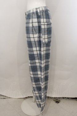 画像2: TRAVAS TOKYO / イージーチェックパンツ F ブルー O-24-11-07-049-PU-PA-YM-ZT283