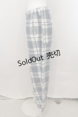 画像2: TRAVAS TOKYO / イージーチェックパンツ F ブルー O-24-11-07-049-PU-PA-YM-ZT283