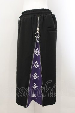 画像2: REFLEM / サイドZIPジャージハーフパンツ F ブラックｘパープル O-24-11-07-052-PU-PA-YM-ZT282