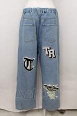 画像3: 【SALE】TRAVAS TOKYO / オリジナルワッペン刺繍デニムパンツ F ライトインディゴ O-24-11-07-053-PU-PA-YM-ZT302 (3)