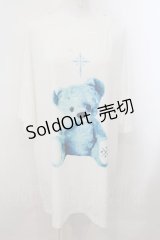 TRAVAS TOKYO / 2023 Furry bear BIG Tシャツ F ホワイトｘサックス O-24-11-07-062-PU-TS-YM-ZT061