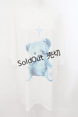 画像1: TRAVAS TOKYO / 2023 Furry bear BIG Tシャツ F ホワイトｘサックス O-24-11-07-062-PU-TS-YM-ZT061