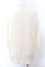 画像3: 【SALE】GHOST of HARLEM / ロゴ透かし編みカーディガン F オフショル O-24-11-08-037-GL-TO-IG-ZT371 (3)