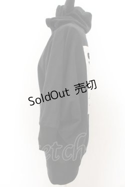 画像2: GLAVIL / スカルキャットパッチデビルパーカー  ブラック O-24-11-08-042-PU-TO-IG-ZT371