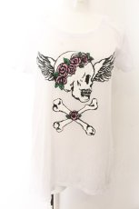 画像1: 【SALE】GLAD NEWS / スカルウィングTシャツ F ホワイト O-24-11-08-055-GL-TS-IG-ZT364 (1)