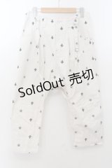 WORLD WIDE LOVE！(Rydia) / エンブロイダリーサスペンダー付きサルエルパンツ  ホワイト×ブラック O-24-11-08-007-PU-PA-IG-ZT371