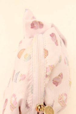 画像4: Maison de FLEUR / パティスリープリントキャンディポーチ  ピンク O-24-11-08-083-LO-ZA-IG-ZT387