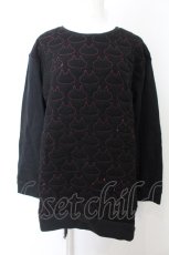 画像1: 【SALE】MINT NeKO / ねこキルトスウェット  ブラック×ピンク O-24-11-08-015-HN-TO-IG-ZT166 (1)