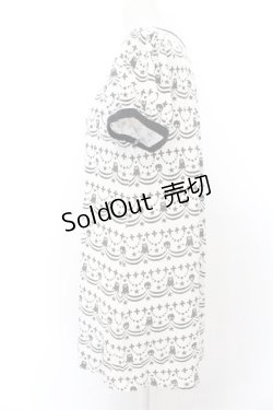画像2: PEACE NOW / キャラクターボーダープリントパフチュニック M ブラック×ホワイト O-24-11-08-028-PU-TO-IG-ZT248