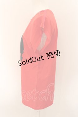 画像2: 【SALE】GLAVIL / スカルプリントスクエアTシャツ  レッド O-24-11-09-065-PU-TS-IG-ZT357