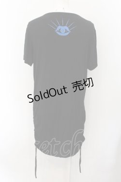 画像3: VII h.NAOTO / ボーンプリントルーズギャザーTシャツ  ブラック×グレー O-24-11-09-072-PU-TO-IG-ZT357
