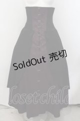 ATELIER BOZ / フェラメールコルセットロングスカート  ブラック×ボルドー O-24-11-09-030-EL-SK-OW-OS