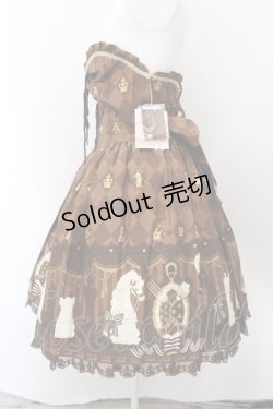 画像4: Angelic Pretty / Chess Chocolateビスチェ風ジャンパースカート  ブラウン O-24-11-14-055-AP-OP-IG-OS