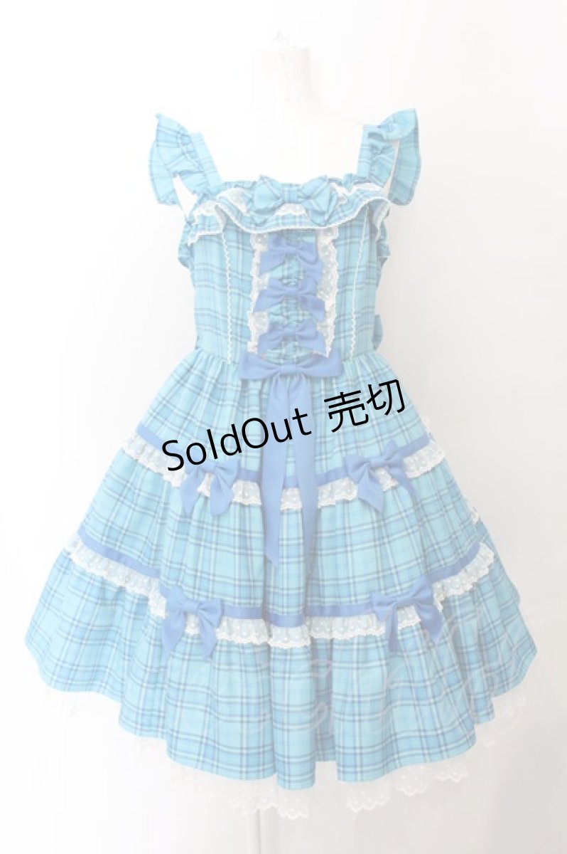 画像1: Angelic Pretty / マーガレットドールジャンパースカート  ブルー O-24-11-14-009-AP-OP-IG-OS (1)