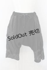 MINT NeKO / ナイロン切り替えサルエルパンツ  ブラック O-24-11-14-111-HN-PA-IG-ZY