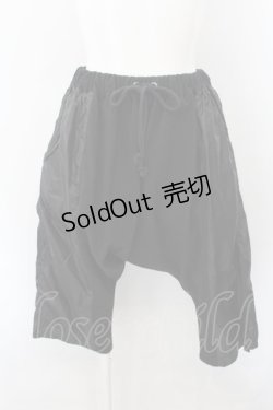 画像1: MINT NeKO / ナイロン切り替えサルエルパンツ  ブラック O-24-11-14-111-HN-PA-IG-ZY