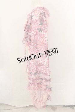 画像2: Qutie Frash / 着物フリルショートカーデ  ピンク O-24-11-16-050-QU-OP-IG-OS