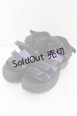 YOSUKE / 厚底サンダル 2810128 JPN24.0cm ブラック O-24-11-16-1039-PU-SH-IG-ZT335