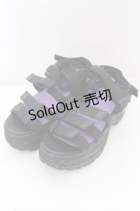 YOSUKE / 厚底サンダル 2810128 JPN24.0cm ブラック O-24-11-16-1039-PU-SH-IG-ZT335