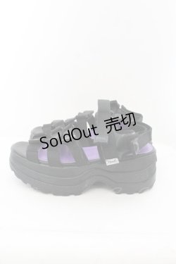 画像2: YOSUKE / 厚底サンダル 2810128 JPN24.0cm ブラック O-24-11-16-1039-PU-SH-IG-ZT335
