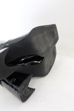 画像6: Melt the lady / エナメルスクエアロングブーツ 37 クロ O-24-11-16-1042-PU-SH-OW-ZT308