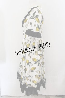 画像3: Q-pot. / Honey Lemon ベルスリーブドレス  シロ×クロ×イエロー O-24-11-16-074-QP-OP-IG-OS