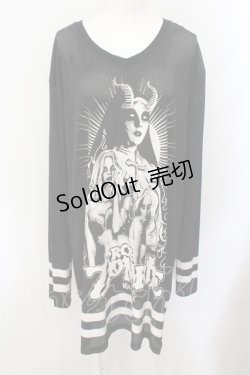 画像1: 【SALE】KILL STAR / Rob Zombie メッシュカットソー XL ブラック O-24-11-16-022-SL-TO-YM-ZT366