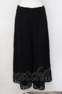 ililil / レースワイドパンツ F ブラック O-24-11-16-003-PU-PA-YM-ZT156