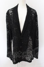 画像1: ililil / 2wayスリット入りレースジャケット F ブラック O-24-11-16-027-PU-TO-YM-ZT061 (1)