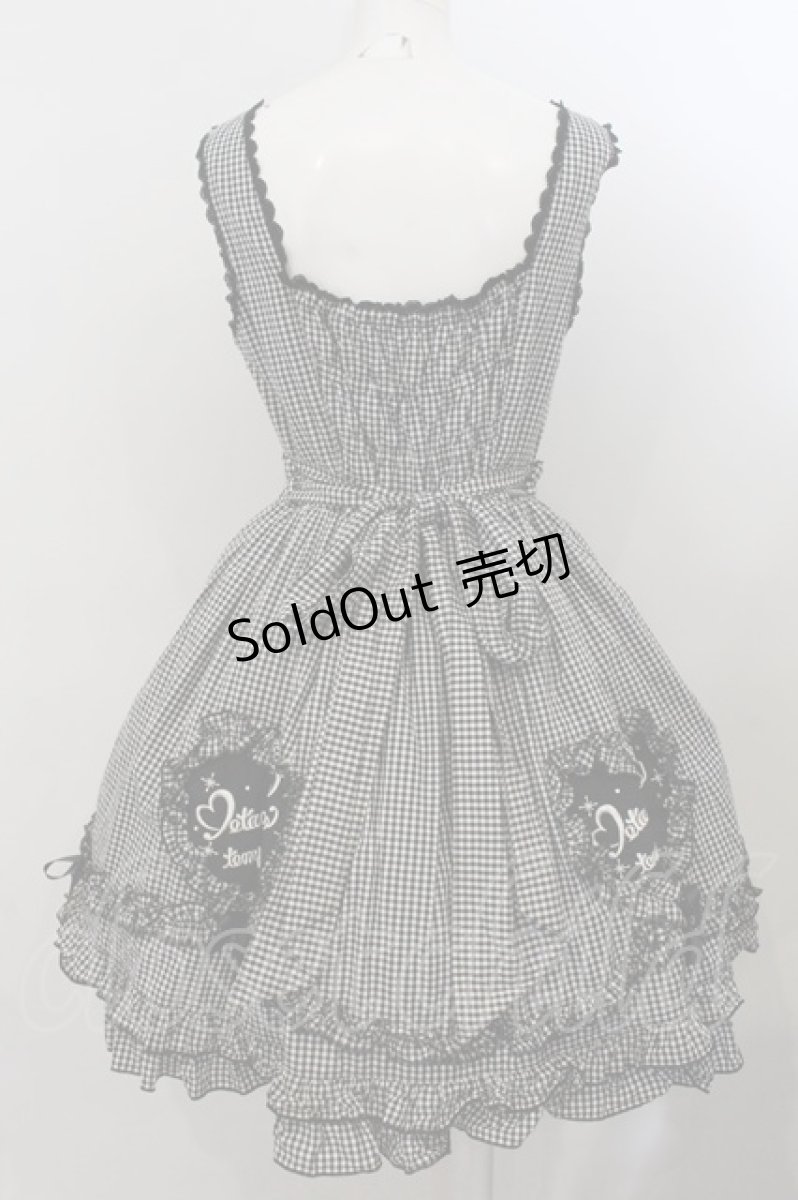 画像3: metamorphose / ハートフリルジャンパースカート  クロ×シロ O-24-11-20-104-ME-OP-IG-OS (3)