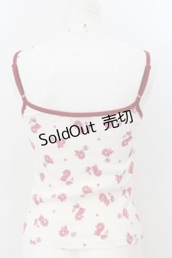 画像2: HYSTERIC GLAMOUR / DOG LAND キャミソール F ホワイト×ピンク O-24-11-22-007-PU-TO-OW-ZT124