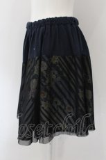 画像2: 【SALE】gouk / 和風花柄チュールレイヤードスカート  ブルー O-24-11-23-021-GO-SK-OW-ZT166 (2)