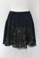 画像3: 【SALE】gouk / 和風花柄チュールレイヤードスカート  ブルー O-24-11-23-021-GO-SK-OW-ZT166 (3)