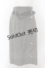 axes femme / ボタン使い起毛スカート M グレー O-24-11-25-067-AX-SK-OW-ZT263