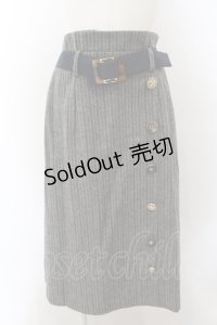 axes femme / ボタン使い起毛スカート M グレー O-24-11-25-067-AX-SK-OW-ZT263