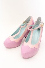 画像1: 【SALE】MILK / スカラップシューズ M ピンク O-24-11-25-099-ML-SH-OW-ZTK006 (1)