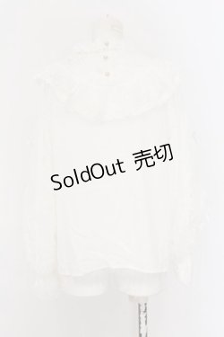 画像3: axes femme kawaii / ヴィンテージシフォンブラウス M シロ O-24-11-27-063-AX-BL-IG-OS