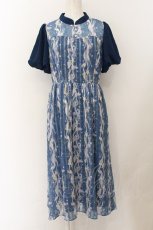 画像1: 【SALE】axes femme POETIQUE / マーメイドパフュームワンピース M ブルー O-24-11-27-033-AX-OP-IG-ZH (1)