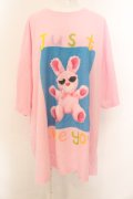 Candy Stripper / JUST LIKE YOU BIG BIG TEE 2 ピンク O-24-11-28-067-PU-TS-IG-ZT124
