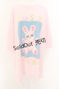 画像1: Candy Stripper / JUST LIKE YOU BIG BIG TEE 2 ピンク O-24-11-28-067-PU-TS-IG-ZT124