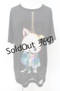 【SALE】anko ROCK / 前後首つりネコTシャツ  ブラック O-24-11-28-068-PU-TO-IG-ZT248