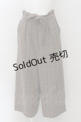 axes femme / リボン付チェックワイドパンツ M ブラウン O-24-11-28-003-AX-PA-IG-ZT268