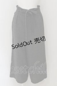 axes femme / リボン付チェックワイドパンツ M グレー O-24-11-28-004-AX-PA-IG-ZT251